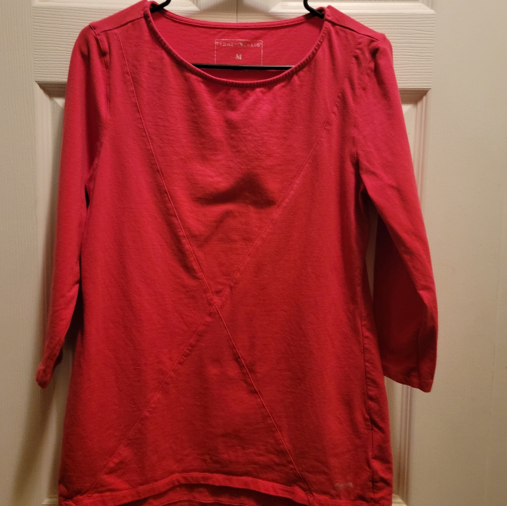 Mc Kinley Pink 3/4 Qrt Workout Top Size M